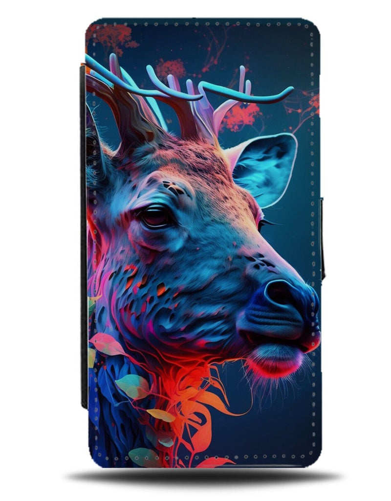 Artistic Reindeer Picture Flip Wallet Case Photo Image Reindeers Colourful AC22