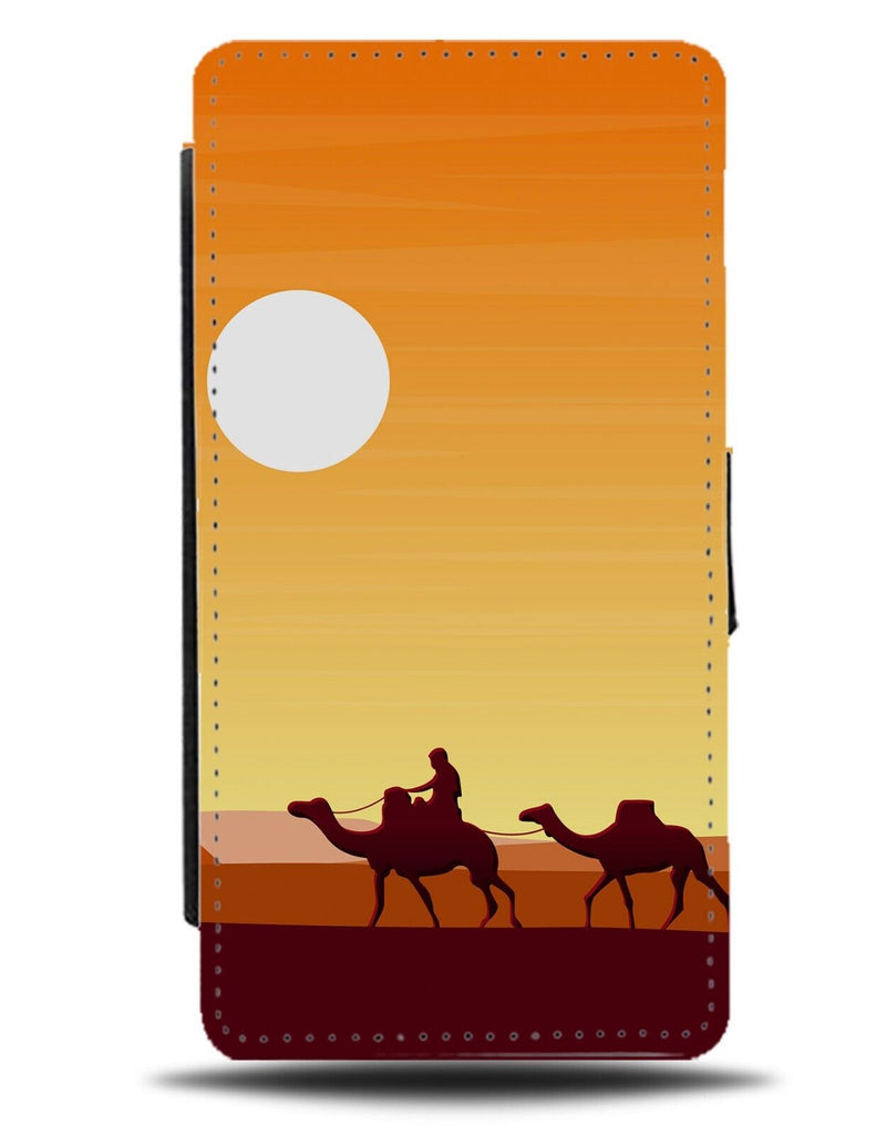 Camels Silhouette Flip Wallet Case Egypt Desert Hot Camel Shape Dubai AF56