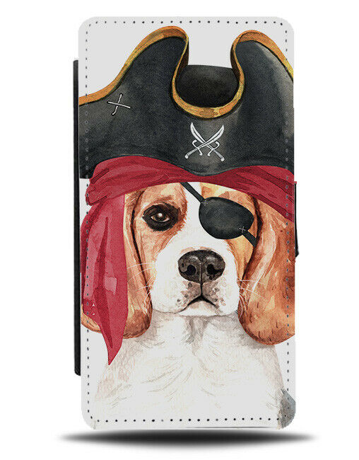 Pirate Beagle Flip Wallet Case Pirates Fancy Dress Costume Hat Clothes K669