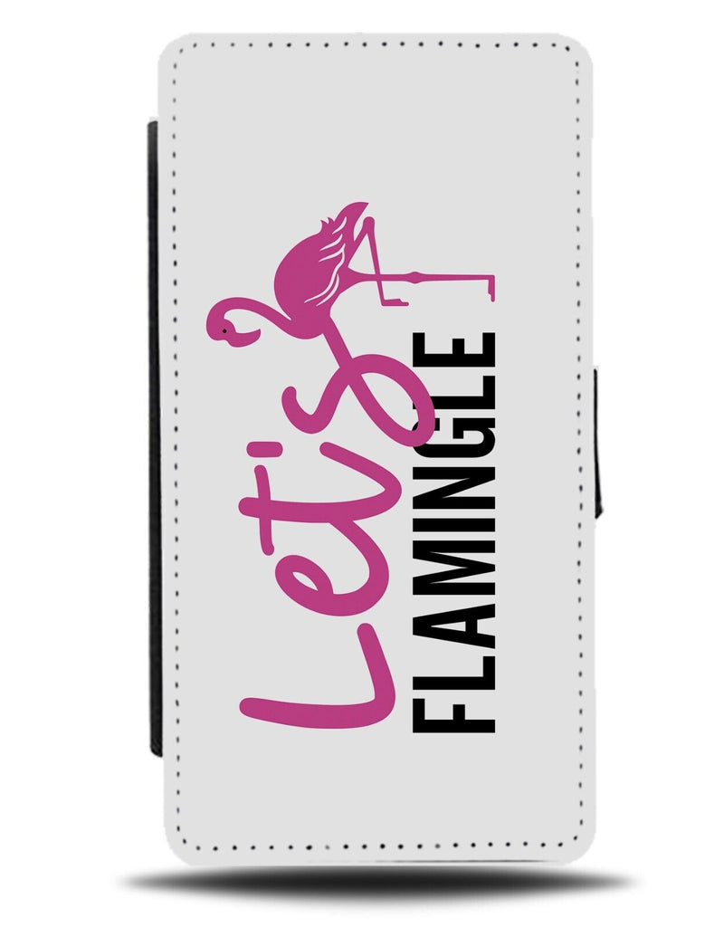 Funny Flamingo Flip Wallet Case Flamingos Novelty Quote Quotes Girls Girly AN69