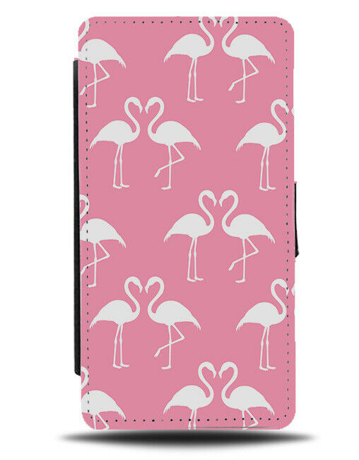 Love Flamingos Flip Cover Wallet Phone Case Flamingo Pink Couple Couples B782