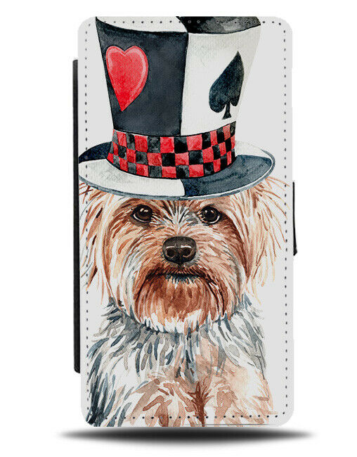 Yorkshire Terrier Flip Wallet Phone Case Dog Photo Drawing Oil Painting K658