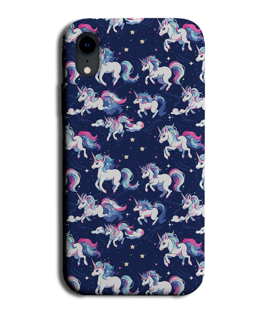 Unicorns In The Sky Pattern Phone Case Cover Unicorn Colourful Rainbow Sky CC23