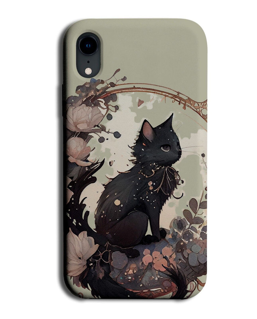 Fantasy Black Cat Phone Case Cover Cats Fantasies Magical Majestic Anime AE36