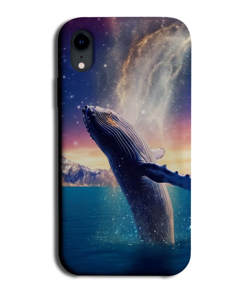 Amazing Jumping Whale Out Of Water In Space Phone Case Cover Stars Night DG84