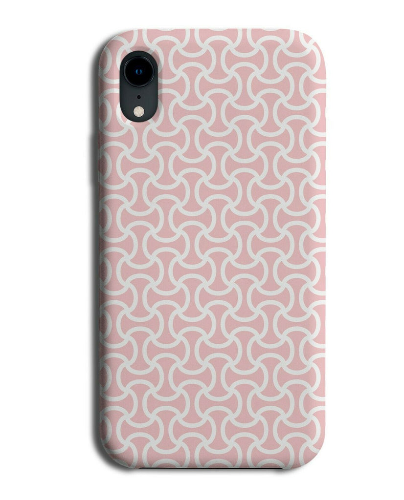 Baby Pink Geometric Pattern Design Phone Case Cover White Shapes E737
