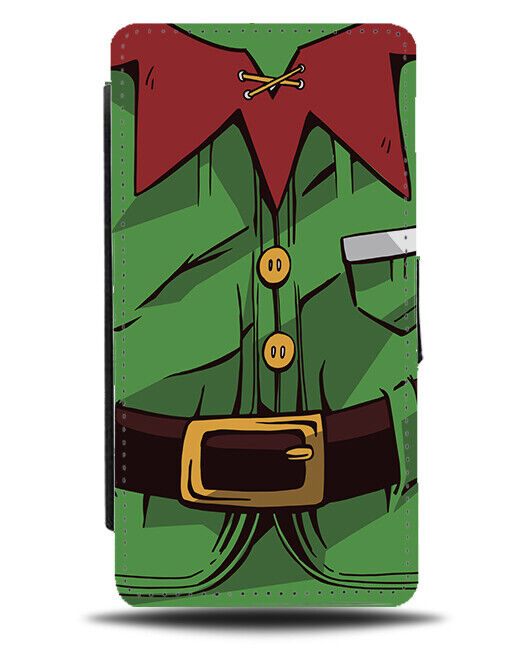 Elf Suit Flip Wallet Case Fancy Dress Costume Design Elves Elfs Christmas N675