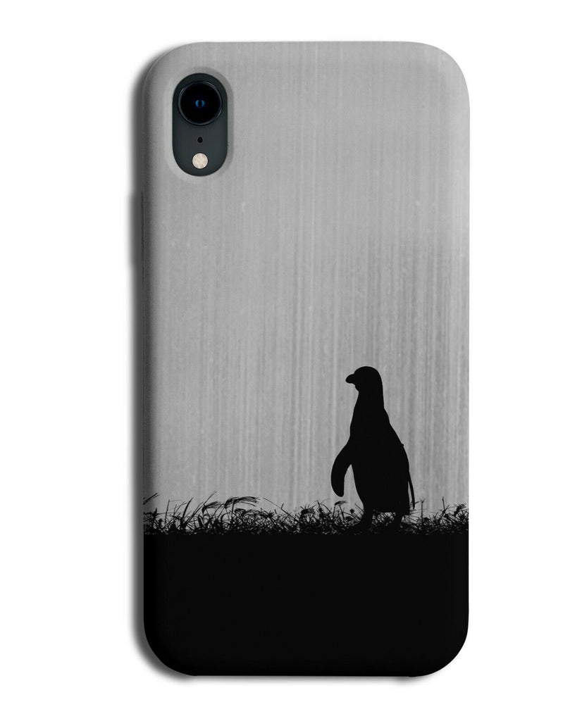 Penguin Silhouette Phone Case Cover Penguins Silver Coloured Grey i157