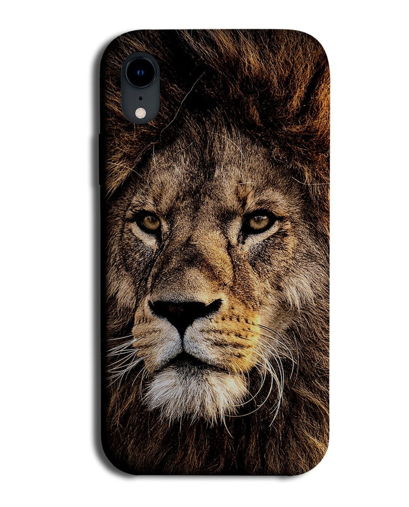 Lions Face Phone Case Cover Lion Head Picture Photograph Dark Art Animal AB42