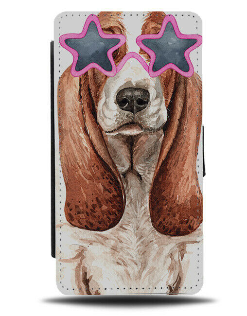 Basset Hound Flip Wallet Phone Case Dog Dogs in Sunglasses Funny Lol Photo K489