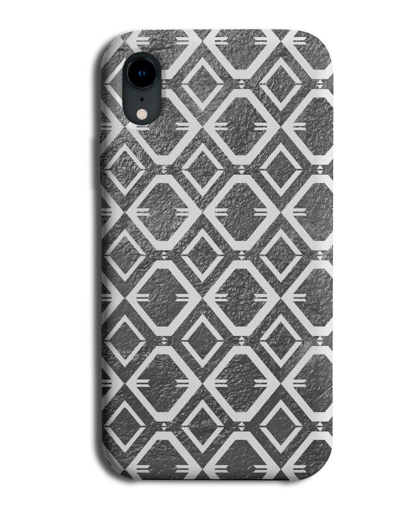 Diamond Silver Shapes Phone Case Cover Shaped Shape White Tin Print F187