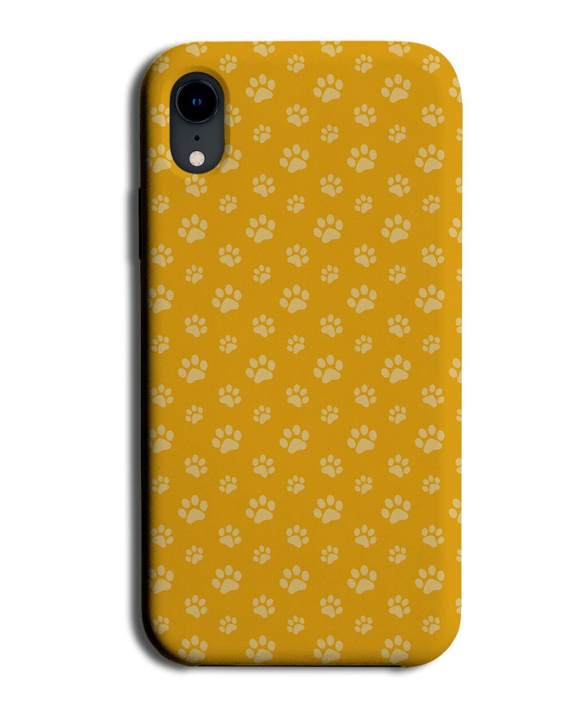 Yellow Paw Print Phone Case Cover Paws Marks Shapes Dog Cat Dogs Cats Feet DF22
