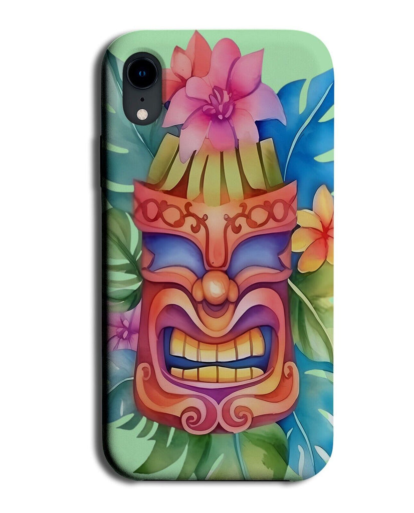 Hawaiian Flowers Tiki Mask Style Phone Case Cover Classic Look Hawaii Man DA66