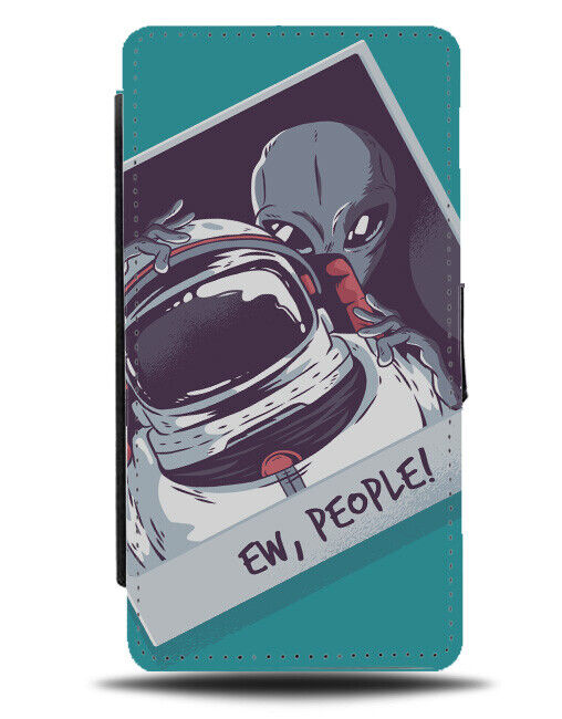 Alien Astronaught Selfie Polaroid Picture Flip Wallet Case Camera Printout i954