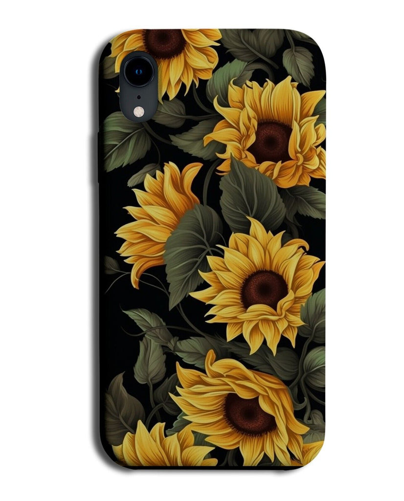 Sunflowers At Night Phone Case Cover Sun Flowers Flower Floral Summer Yelow CR14