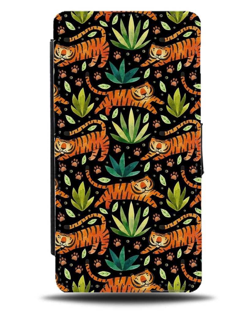 Cartoon Storybook Tigers Pattern Flip Wallet Case Story Books Kids Childs CS39