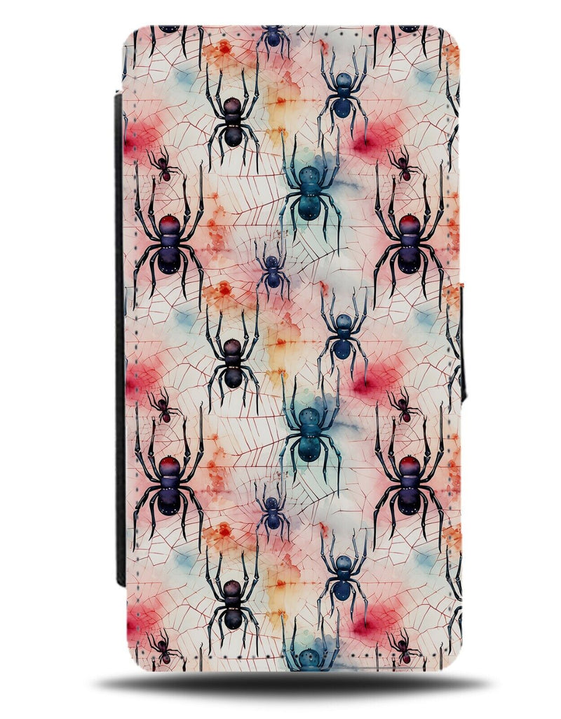 Creepy Spiders Flip Wallet Case Spider Halloween Shapes Shape Horror Novelt DE14