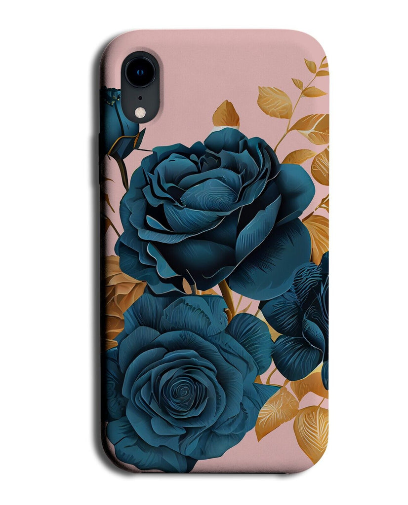 Teal and Gold Roses Phone Case Cover Rose Flowers Floral Colour Coloured BB74