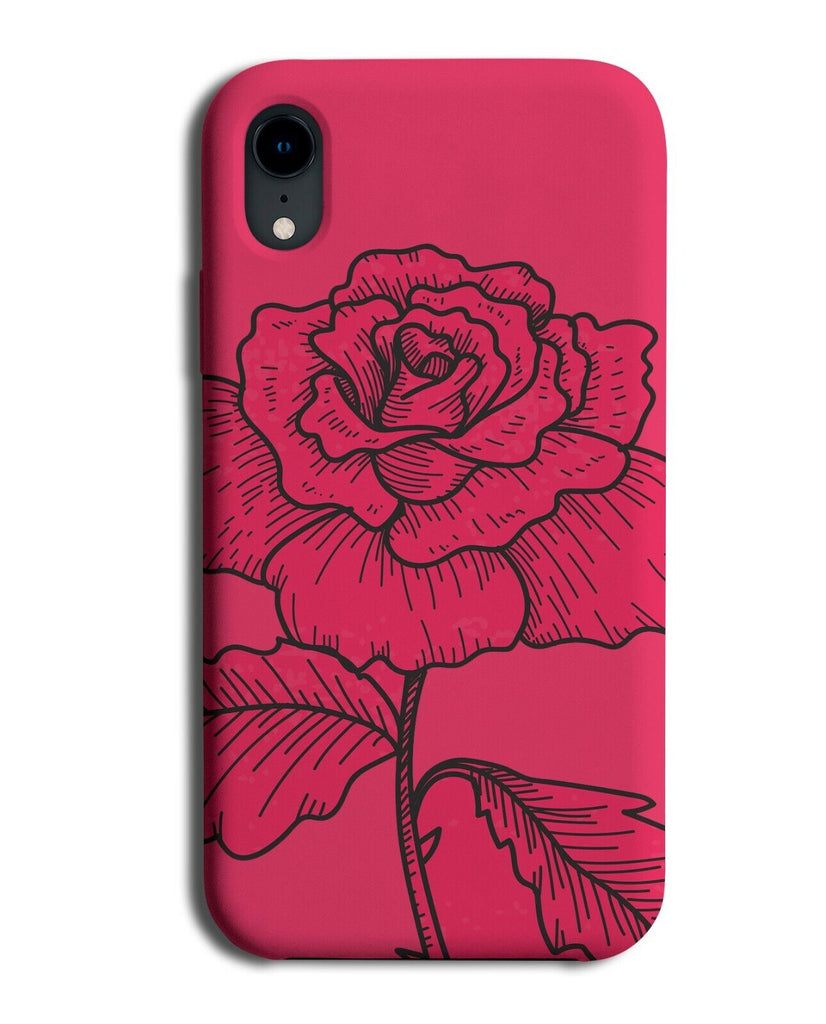 Roses Line Art Design Phone Case Cover Rose Flowers Petals Petal Floral K891