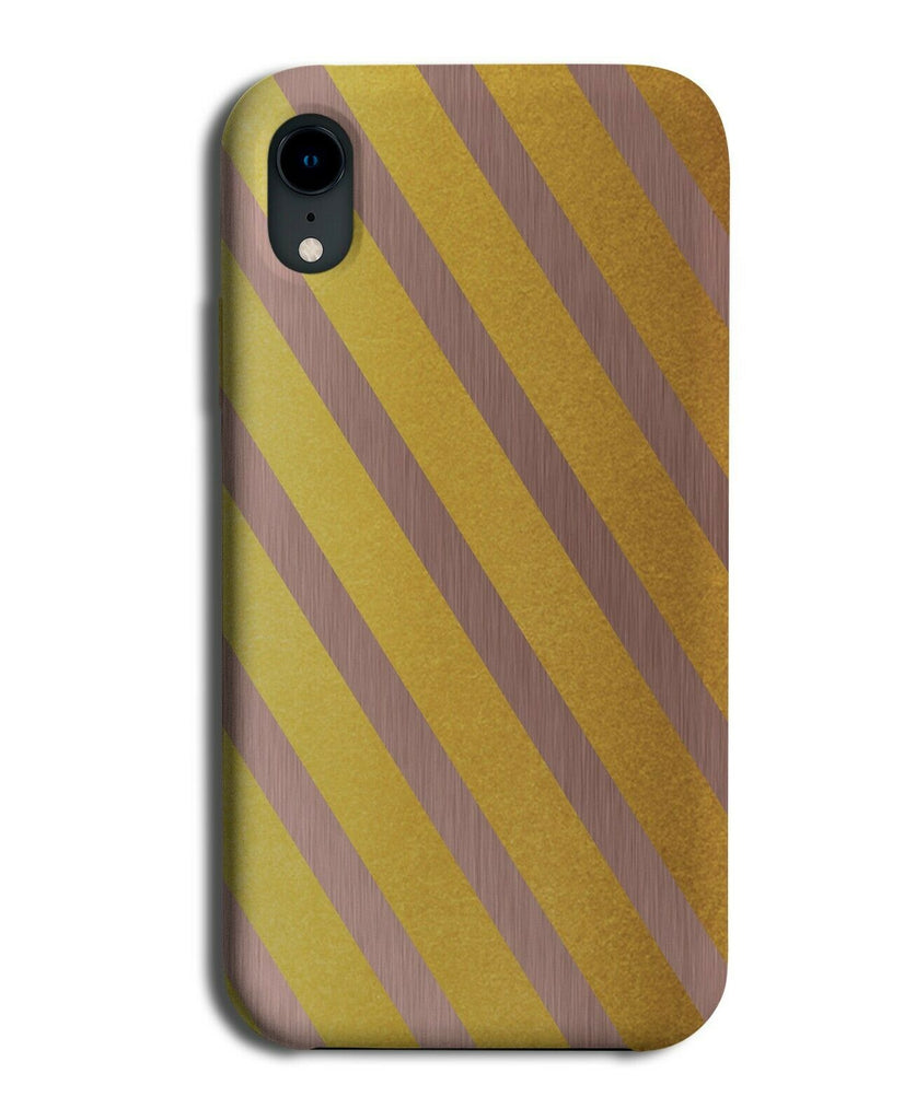 Gold & Rose Gold Striped Phone Case Cover Coloured Stripes Golden i889