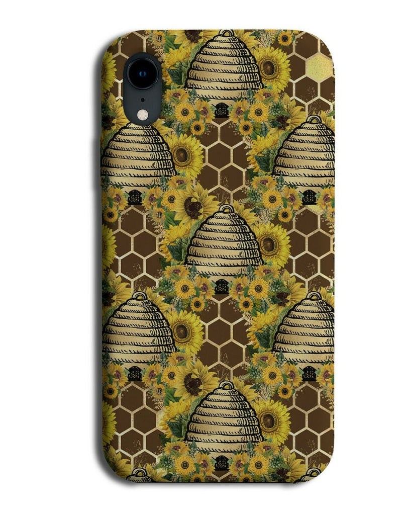 Sunflowers and Beehives Phone Case Cover Bee Hive Hives Sunflower Pattern G232