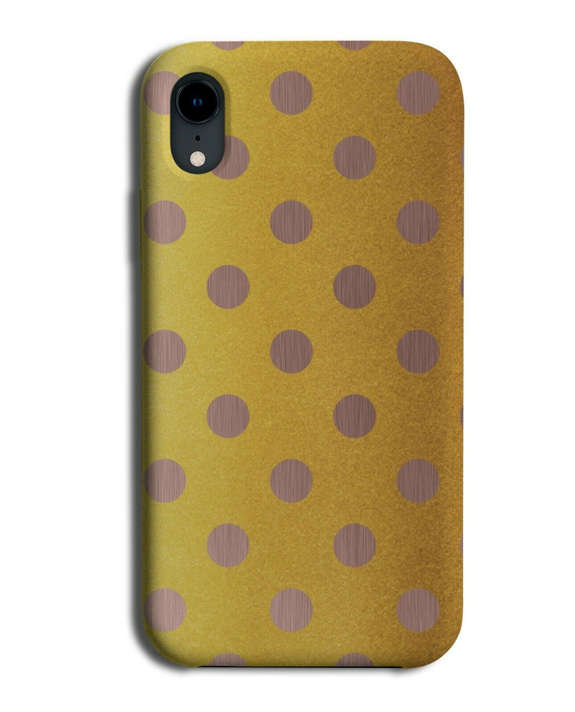 Gold and Rose Gold Spotted Phone Case Cover Polka Dot Spots Pattern Golden i558