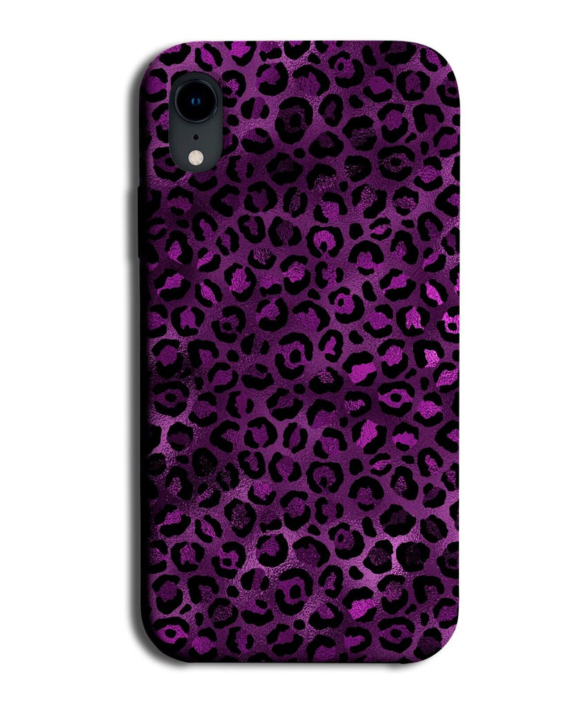 Dark Purple Leopard Spots Phone Case Cover Spot Print Skin Cheetah Leopards AJ13