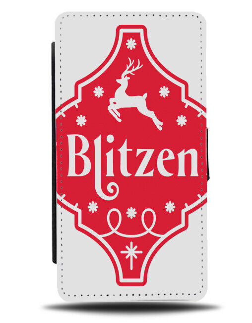 Blitzen Reindeer Flip Wallet Case Reindeers Blitzens Name Names Christmas N940