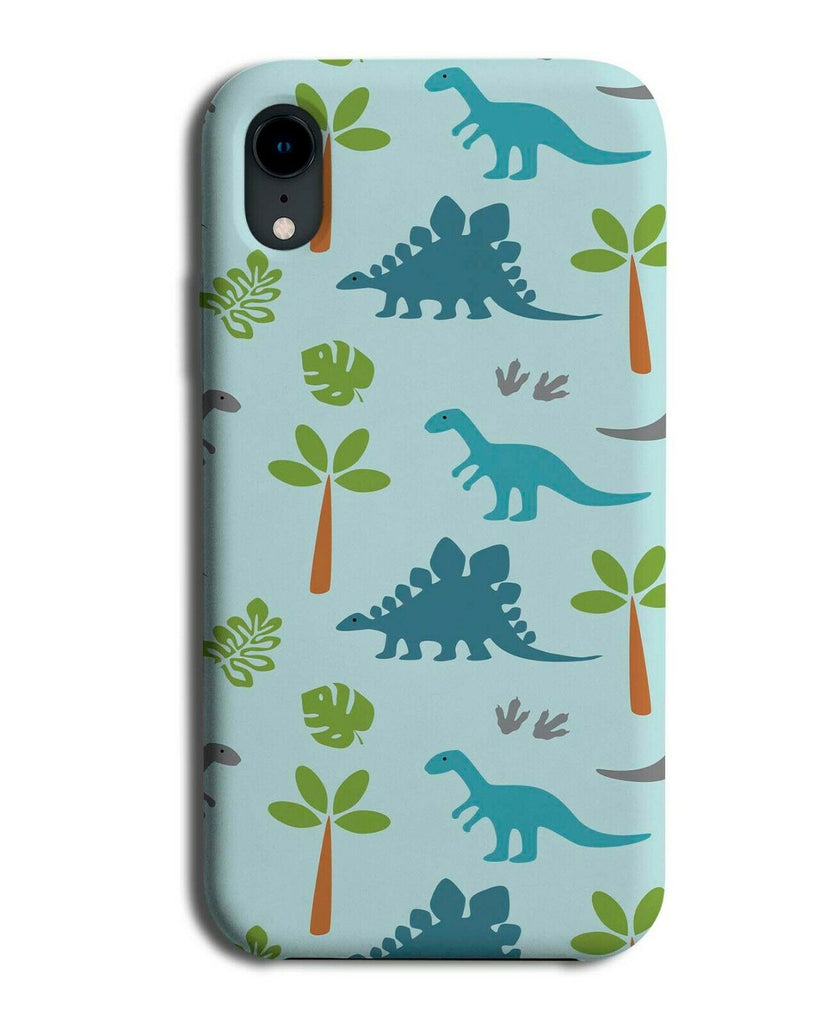 Baby Blue Dinosaurs Phone Case Cover Shaped Shapes Kids Childrens Kiddies F596