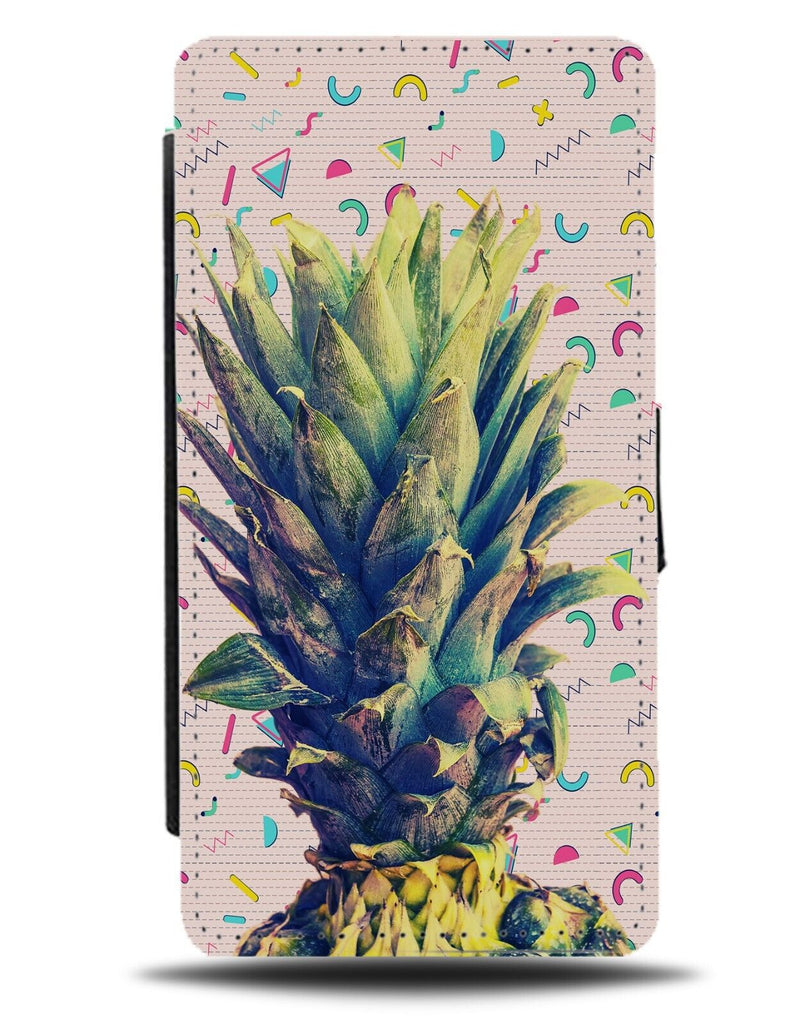 Retro Pineapple Top Flip Wallet Case Pineapples Stem Vintage 80s 90s Funky CJ36