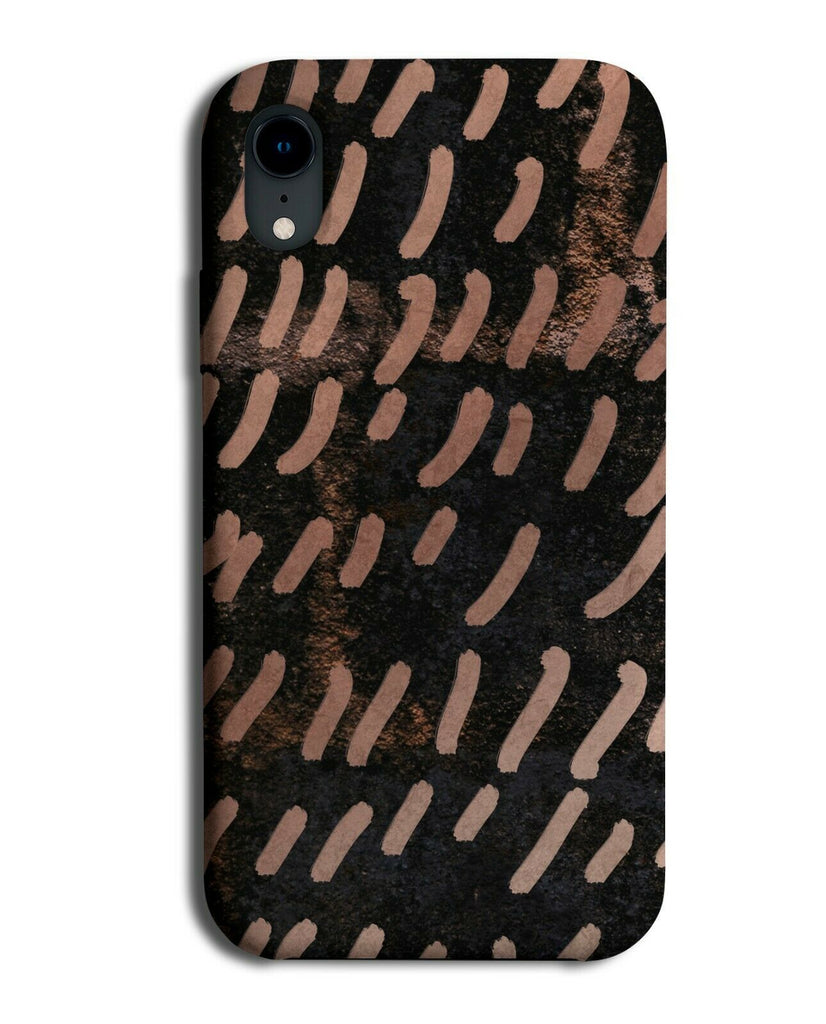 Black and Rose Gold Funky Dotted Lines Phone Case Cover Dots Squiggles G337
