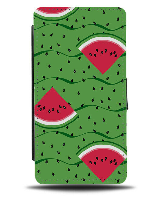 Watermelon Chunk Slices Flip Wallet Case Chunk Slice Pieces Design E817