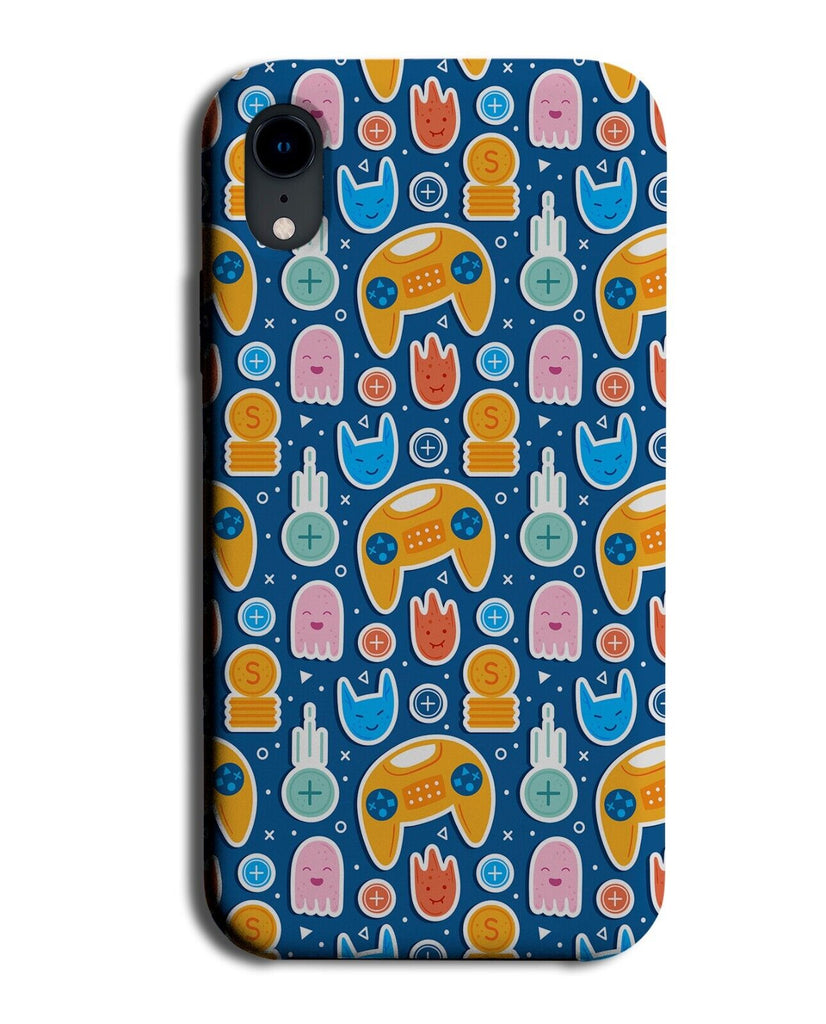Gamer Pattern Phone Case Cover Symbols Icons Icon Video Games Gaming Retro AY82