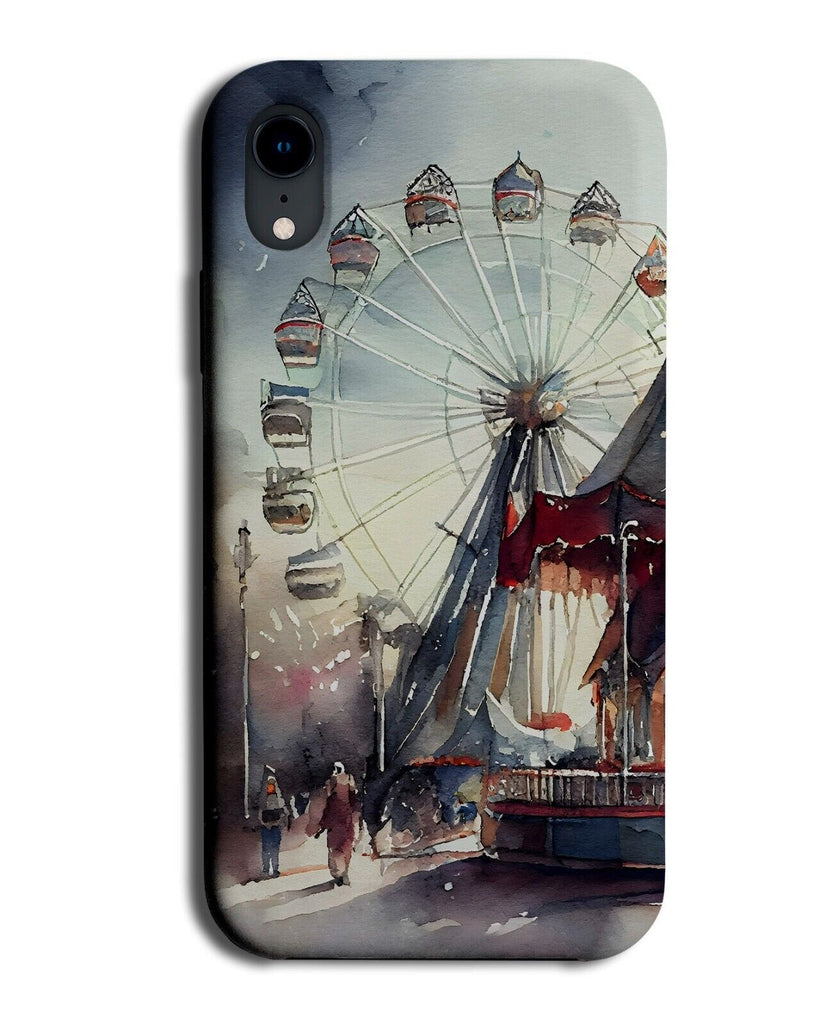 Vintage Watercolour Ferris Wheel Painting Print Phone Case Cover Ride Fun Q780B