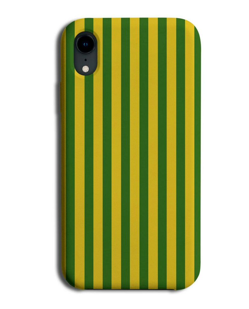Yellow and Dark Green Striped Design Phone Case Cover Stripes Pattern Lines G419