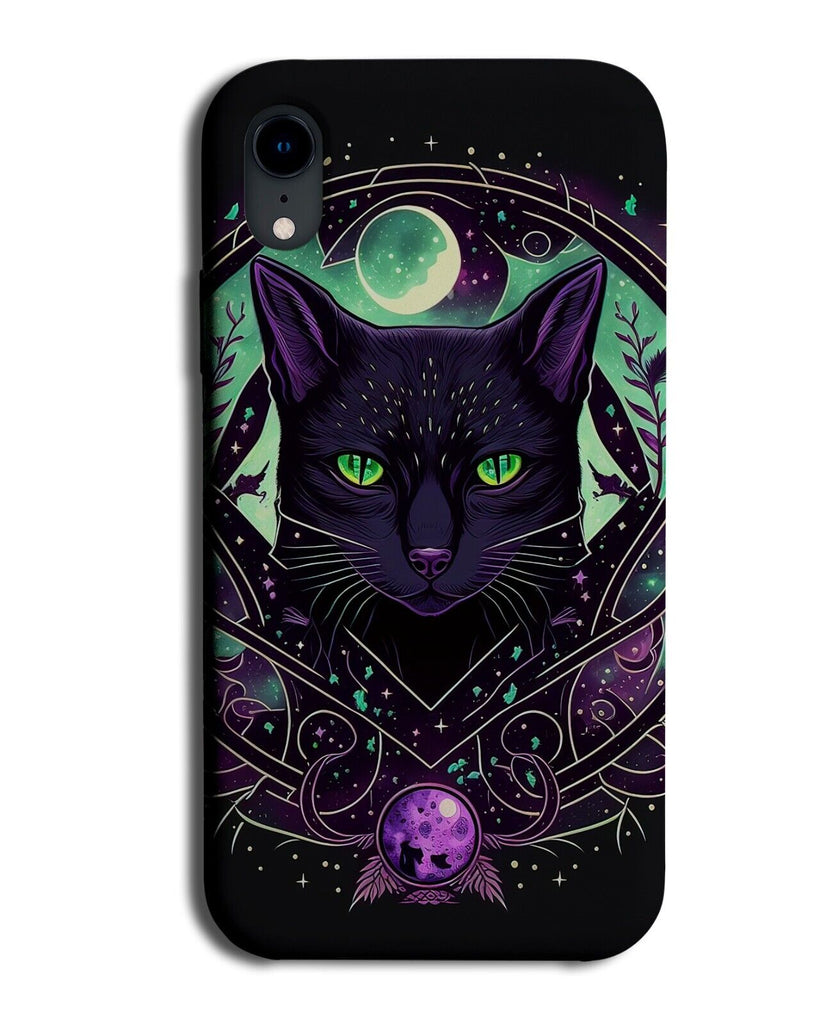 Evil Black Cat Phone Case Cover Funny Cats Green Eyes Eye Witches Kitten AE31