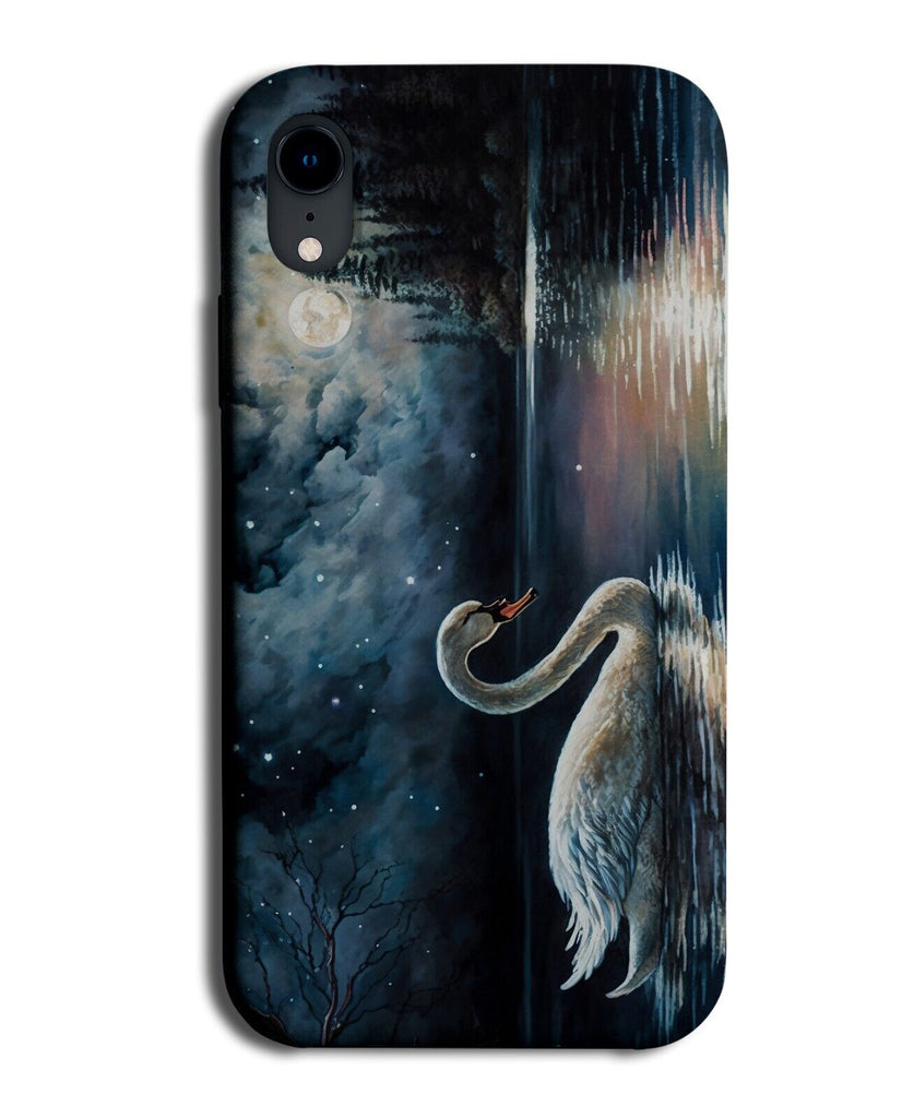 Swan On The Lake Photo Phone Case Cover Art Swans Lake Swanlake Night Dark BC65