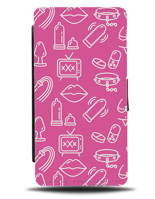 Funny Sex Toys Flip Phone Case Cover Wallet Dildo Dildos Hen Do Adult Rude L039