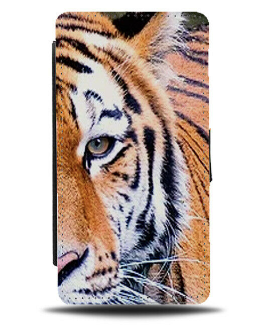 Tiger Face Flip Cover Wallet Phone Case Tigers Stripes Photo Picture Nature B902