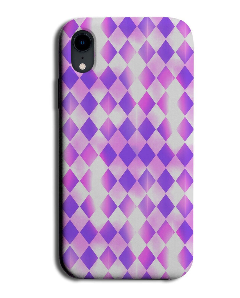 Purple and White Diamond Pattern Phone Case Cover Chequered Chequers Lilac CW20