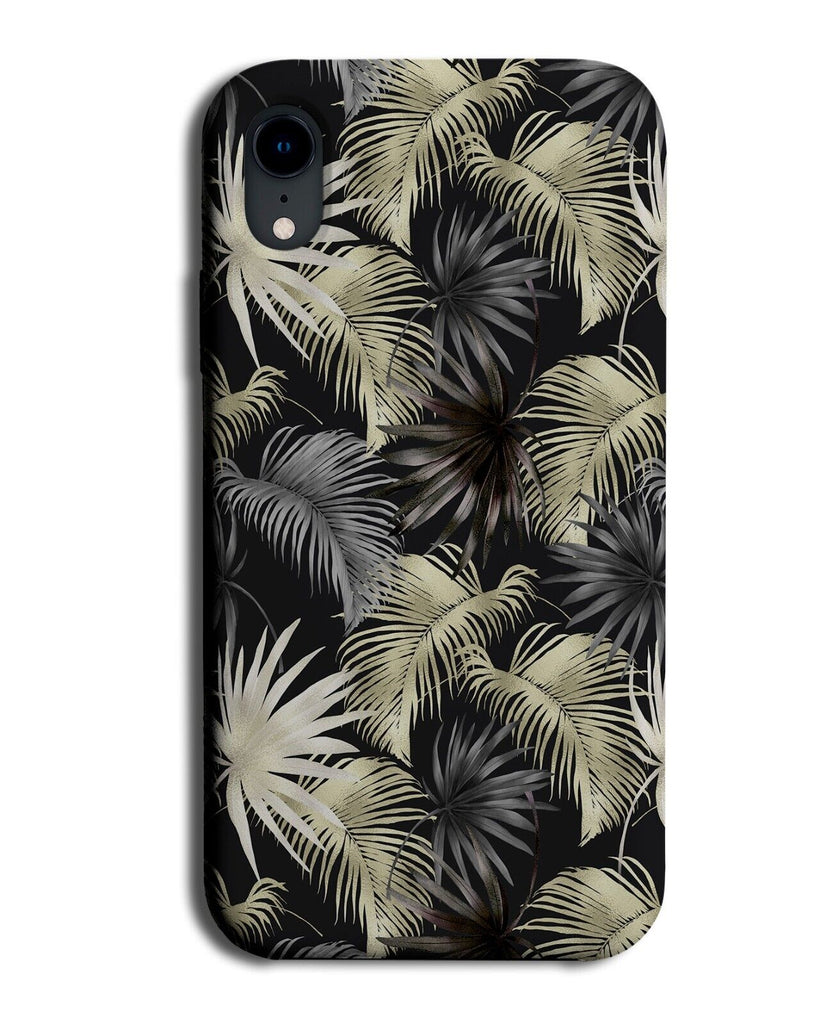 Dark Fearne Plant Leaves Phone Case Cover Leaf Gold Golden Palm Tree Fern AC33