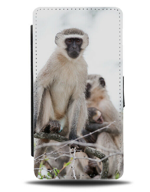 White African Lemur Monkeys Flip Wallet Case Lemurs Ape Monkey H953