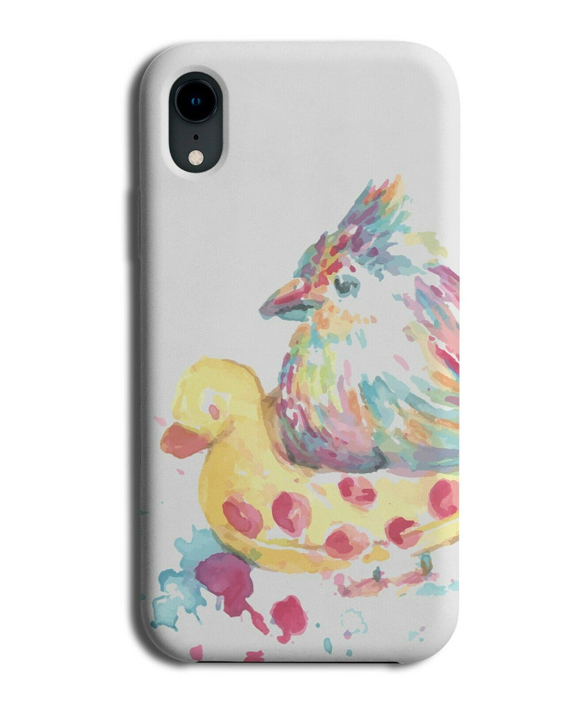 Oil Painting Robin On Rubber Duck Phone Case Cover Ducks Water Painter E401