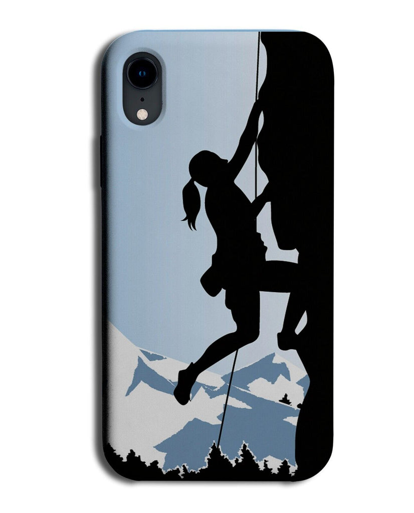 Female Rockclimber Phone Case Cover Rock Climbing Climber Mountain Climb P446