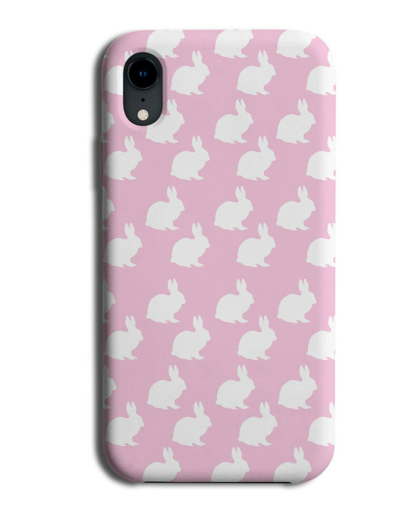 Pink and White Rabbit Pattern Phone Case Cover Rabbits Animals Girls B990