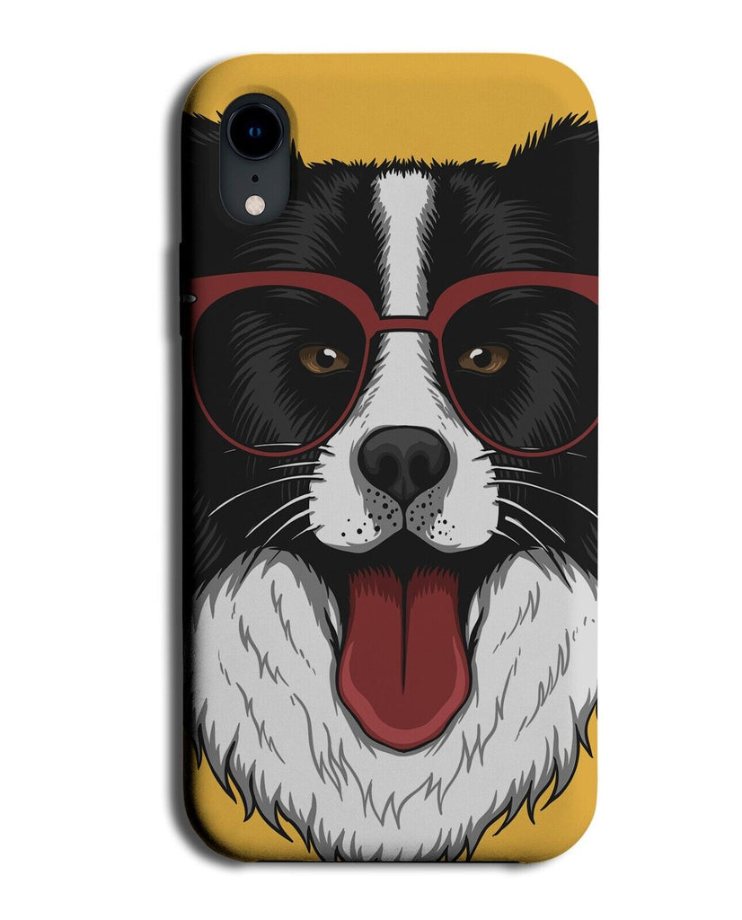 Funny Border Collie Phone Case Cover Geek In Glasses Dog Nerd Geeky Pet AE77