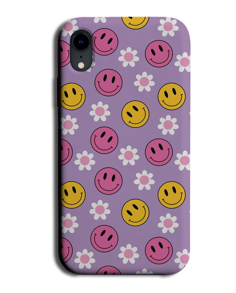 Smiley Faces &amp; Daisies Phone Case Cover Daisy Sixties 60s Hippy Smile Face BB48