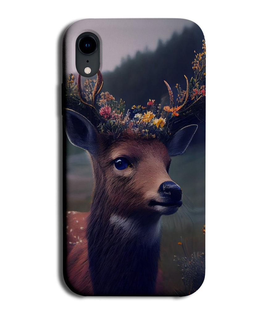 Stag In Flower Crown Phone Case Cover Floral Funny Novelty Stags Stag's CG08