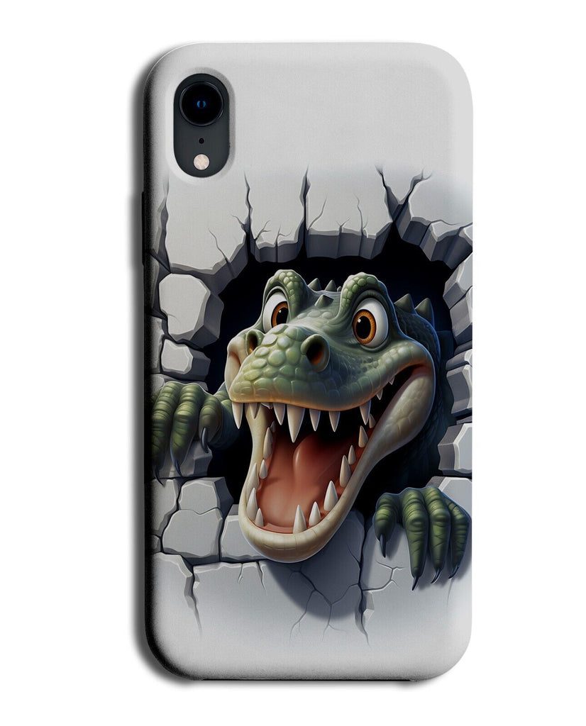 Funny Crocodile Breaking Through 3D Picture Print Phone Case Cover Crocs DC67