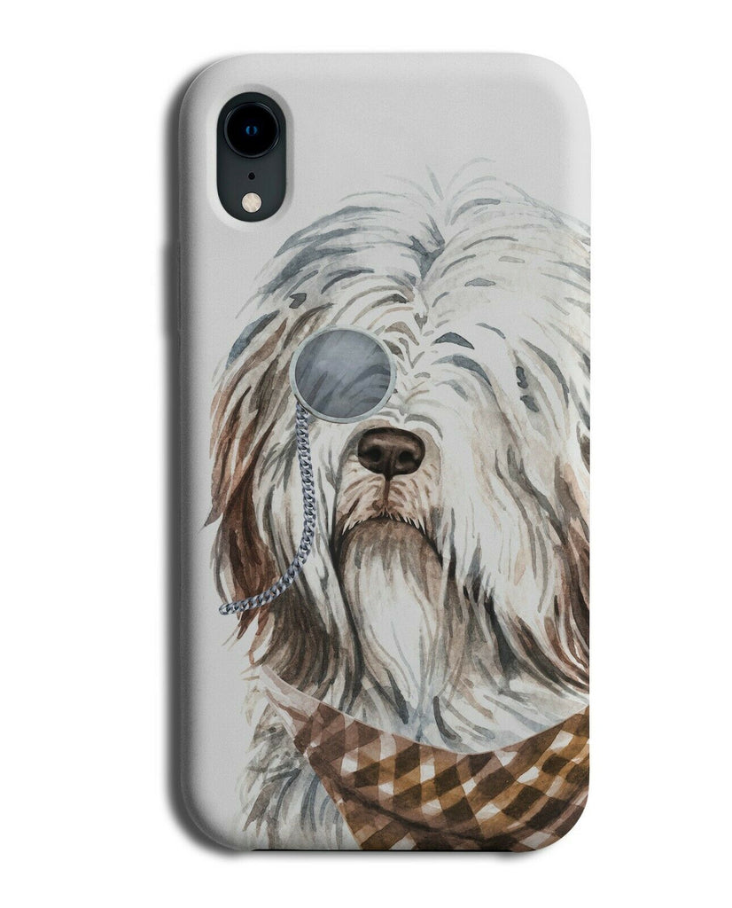 Old English Sheepdog Phone Case Cover Monocle Bandana Pet Gentleman Posh K573